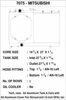 CSF 96-07 Mitsubishi Evo 4/5/6/7/8/9 Full-Slim Radiator w/12in Fan & Shroud/-16AN & Slip On Fitting-5