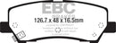 EBC 15+ Ford Mustang 2.3 Turbo Redstuff Rear Brake Pads-3