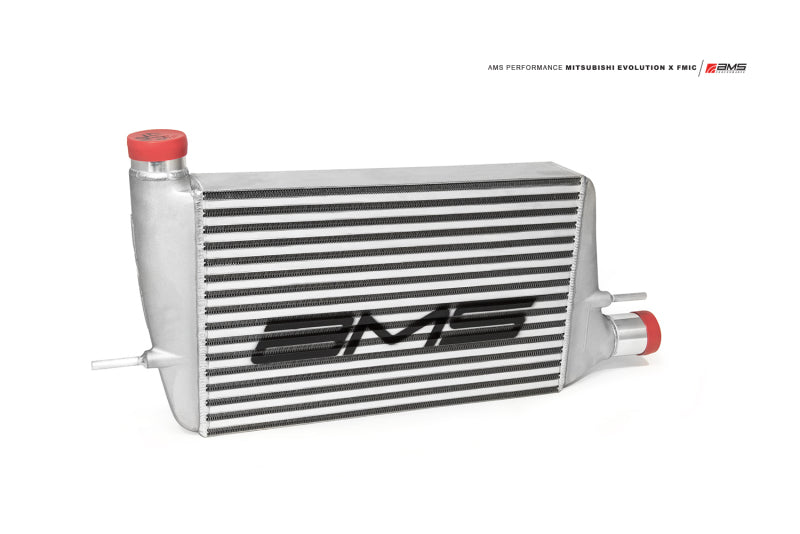 AMS Performance 08-15 Mitsubishi EVO X Front Mount Intercooler w/Modular Cast End Tanks & Logo - 0