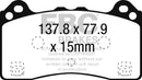 EBC 15-16 Ford Focus RS Yellowstuff Front Brake Pads-4