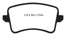 EBC 09-11 Audi A4 2.0 Turbo Ultimax2 Rear Brake Pads-13