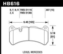 Hawk 08-11 Lexus IS-F / 05-06 M Benz CLK55 AMG / 07-08 CLK63 AMG DTC-60 Race Front Brake Pads-4