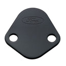 Ford Racing Fuel Pump Block Off Plate - Black Crinkle Finish w/ Ford Oval-3