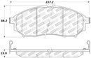 StopTech Performance 06-08 350Z w/ Std Brakes / 06-08 Infiniti G35 Front Brake Pads-3