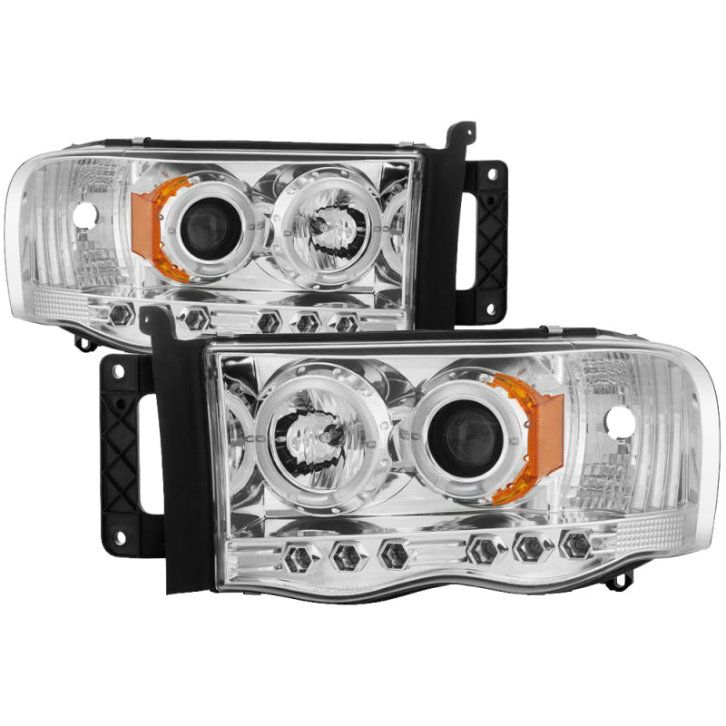 Spyder Dodge Ram 1500 02-05/Ram 2500 03-05 Projector Headlights LED Halo LED Chrm PRO-YD-DR02-HL-C - 0