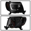 Spyder 05-11 Toyota Tacoma Ver 2 Proj Headlights - Light Bar DRL - Black Smoke PRO-YD-TT05V2-LB-BSM-11