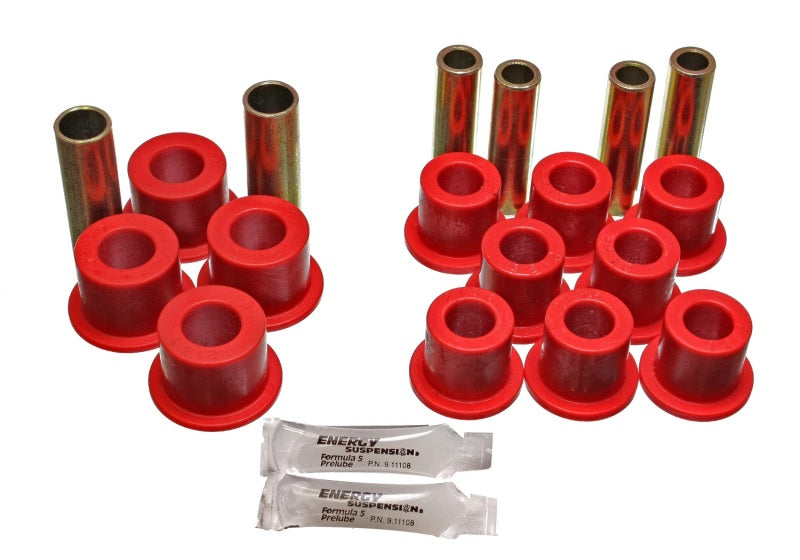 Energy Suspension 06/86-97 Nissan 720/Hardbody P/U 4WD Red Front Leaf Spring Bushing Set - 0