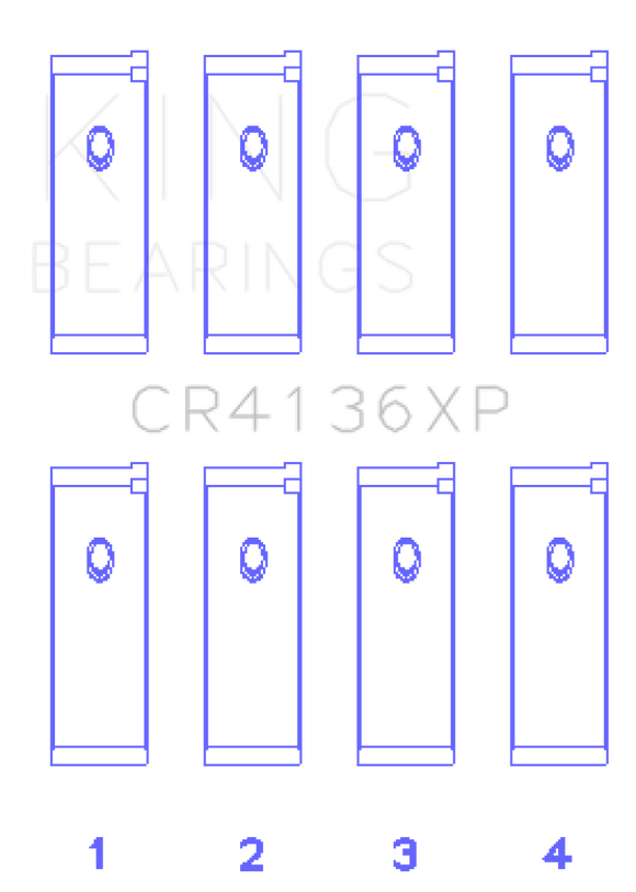 King Engine Bearings Nissan SR20DE/DET RWD (2.0L) Performance Rod Bearing Set - Size +0.25mm