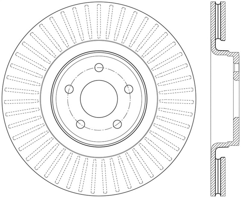 StopTech 14.5+ Ford Focus ST Front Left Slotted Performance Rotor - 0