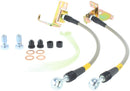 StopTech 05-08 Mustang V6 w/ABS / Mustang GT V8 / 07-09 GT500 Stainless Steel Rear Brake Lines-3