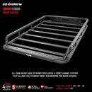 Go Rhino Universal 65in SRM 600 Basket Style Rack - Textured black-5