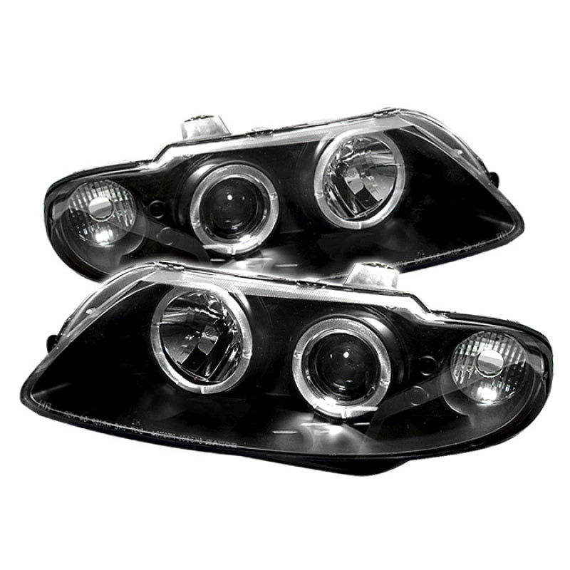 Spyder Pontiac GTO 04-06 Projector Headlights LED Halo LED Black High H1 Low H1 PRO-YD-PGTO04-HL-BK - 0