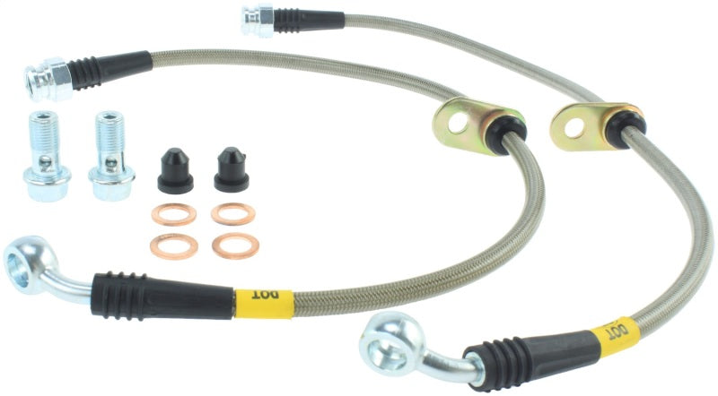 StopTech 94-01 Integra / 99-00 Civic Si w/Rear Disc Brakes Rear SS Brake Lines - 0