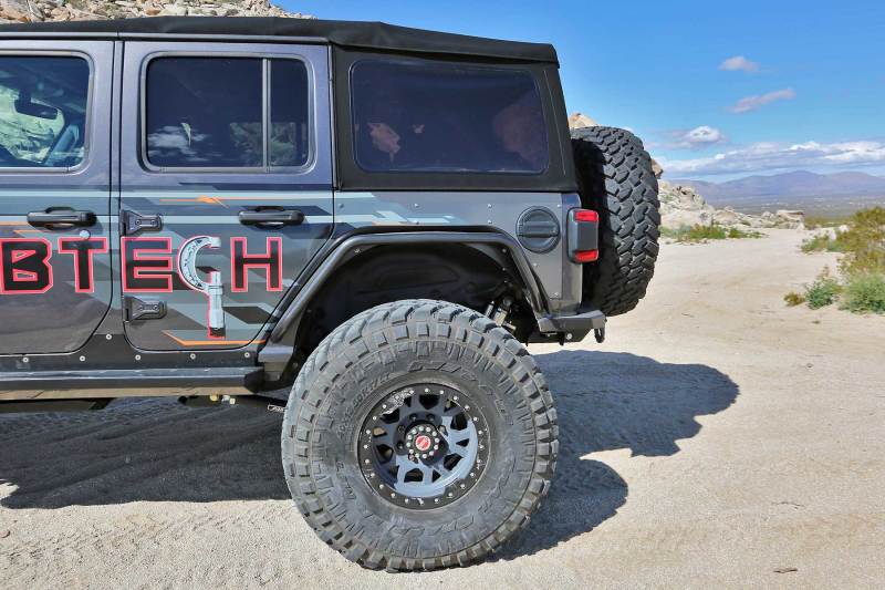 Fabtech 18-21 Jeep JL 4WD Rear Steel Tube Fenders - Textured Black - 0