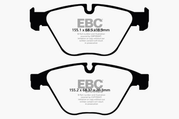 EBC 10+ BMW 535i 3.0 Turbo (F10) Yellowstuff Front Brake Pads