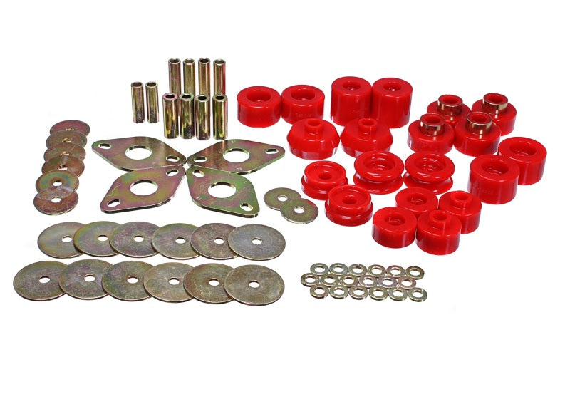 Energy Suspension 00-02 Toyota 4-Runner 2WD/4WD Red Body Mount Bushing Set - 0