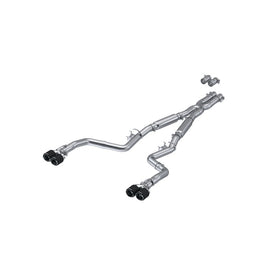 MBRP 17-Up Dodge Challenger 5.7L/6.2L/6.4L Carbon Fiber Quad Tip T304 Catback Exhaust - 0