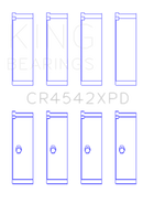 King Honda K-Series (except A3) 16v 2.0L/2.3L/2.4 XP Tri-Metal Performance Rod Bearing - Set of 4-2