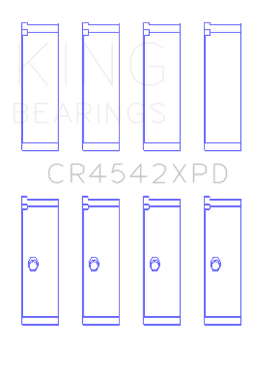 King Honda K-Series (except A3) 16v 2.0L/2.3L/2.4 XP Tri-Metal Performance Rod Bearing - Set of 4 - 0