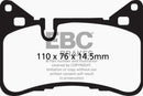 EBC 14 Mercedes-Benz C63 AMG (W204) 6.2 Yellowstuff Rear Brake Pads-6