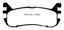 EBC 97-02 Ford Escort 2.0 Redstuff Rear Brake Pads-6