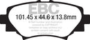 EBC 14+ Mazda 3 2.0 (Japan Build) Redstuff Rear Brake Pads-4