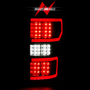 ANZO 18-19 Ford F-150 LED Taillight Black Housing Clear Lens Red Light Bar W/Sequential-3
