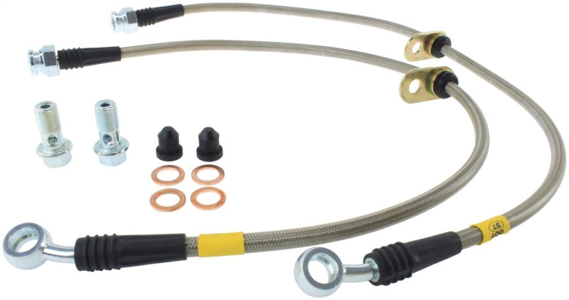 StopTech 02-05 Honda Civic Stainless Steel Front Brake Line Kit - 0