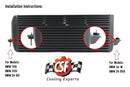 CSF 04-13 BMW 335i/xi (E90/E91/E92/E93) High Performance Stepped Core Bar/Plate Intercooler - Black-8