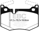 EBC 15-17 Lexus RC F / 16-18 Lexus GS F Yellowstuff Rear Brake Pads-4