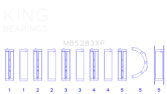 King Engine Bearings Performance Main Race Bearing Set - Size STD