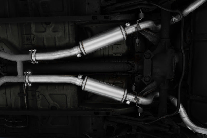 MBRP 99-04 Ford Mustang GT 4.6L 2.5in. Dual Split Rear AL Cat Back w/ 3.5in. Dual Wall Blk. Tips - 0