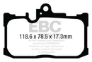 EBC 13+ Lexus GS350 3.5 F-Sport RWD Yellowstuff Front Brake Pads-5