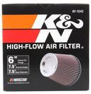 K&N Round Tapered Universal Air Filter 6in Flange ID x 7.5in Base OD x 5in Top OD x 6.5in Height-18