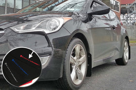 Rally Armor 12-18 Hyundai Veloster Black UR Mud Flap w/ Red Logo - 0