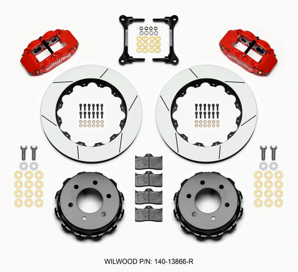 Wilwood Narrow Superlite 4R RearTruck Kit 14.25in Red 2012-Up Ford F150 (6 lug)