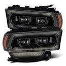 AlphaRex 19-21 Ram 2500 PRO-Series Projector Headlights Plank Style Alpha Black w/Activation Light-6