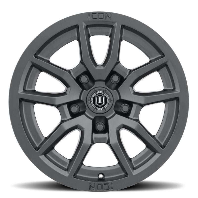 ICON Vector 5 17x8.5 5x150 25mm Offset 5.75in BS 110.1mm Bore Satin Black Wheel - 0