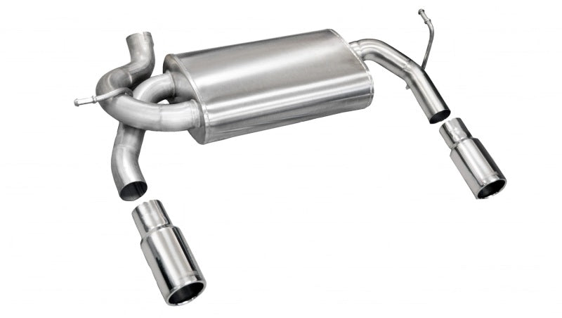 Corsa 2007-2011 Jeep Wrangler 3.8L/12-14 Wrangler 3.6L Polished Sport Axle-Back Exhaust - 0