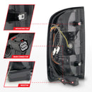 ANZO 15-21 GMC Canyon Full LED Taillights w/ Red Lightbar Black Housing/Clear Lens-14