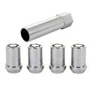 McGard Wheel Lock Nut Set - 4pk. (Tuner / Cone Seat) M12X1.5 / 13/16 Hex / 1.24in. Length - Chrome-4