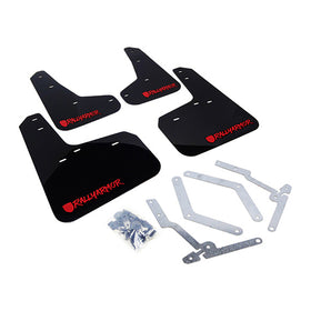 Rally Armor 12-19 Ford Focus ST / 16-19 RS Black UR Mud Flap w/Red Altered Font Logo - 0
