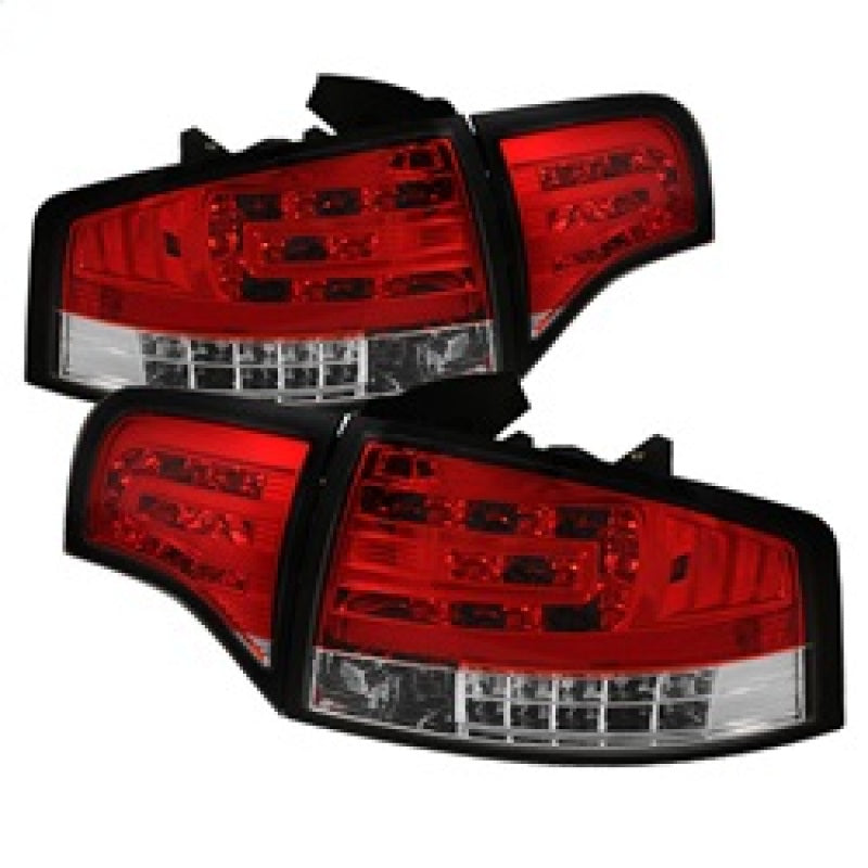 Spyder Audi A4 4Dr 06-08 LED Tail Lights Red Clear ALT-YD-AA406-G2-LED-RC - 0