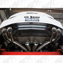 MBRP 2016 Chevy Camaro V8 6.2L 6spd 3in T409 Race Dual Cat Back w/ 4.5in Quad Dual Wall Tips-4