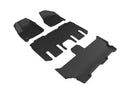 3D MAXpider 2017-2020 Chrysler Pacifica/Voyager Kagu 1st & 2nd & 3rd Row Floormats - Black-1