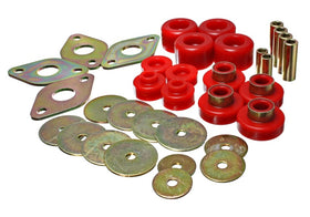 Energy Suspension Body Mount Set-Reg Access & Dbl Cab - Red - 0