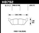 Hawk 15 Ford F-150 Super Duty Rear Brake Pads-5