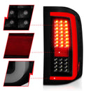 ANZO 2007-2013 Chevrolet Silverado1500/ 2500/ 3500 LED Tail Lights w/ Light Bar Black Housing Smoke-14