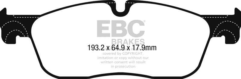 EBC 2016+ Jaguar F-Pace 2.0L TD (180) Redstuff Front Brake Pads