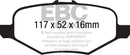 EBC 13+ Ford Explorer 3.5 Twin Turbo 4WD Yellowstuff Rear Brake Pads-5